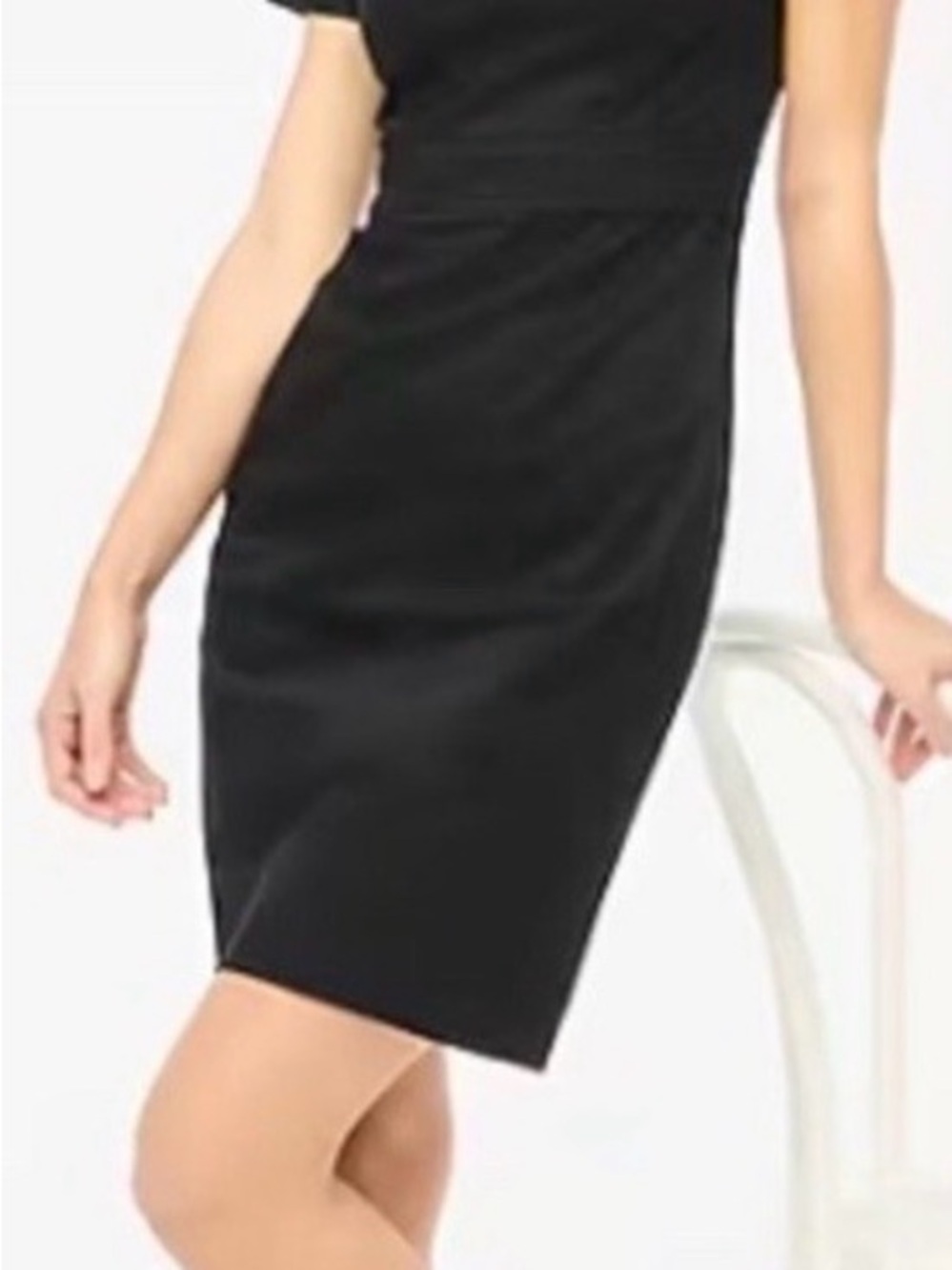 J. Crew Black Fitted Linen Knee-Length Sheath Dress sz 8